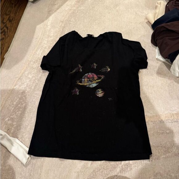 saint laurent space print t shirt women’s - Picture 4 of 5